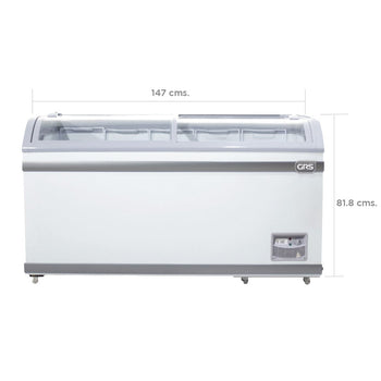 Congelador tapa de vidrio curvo 20 pies³